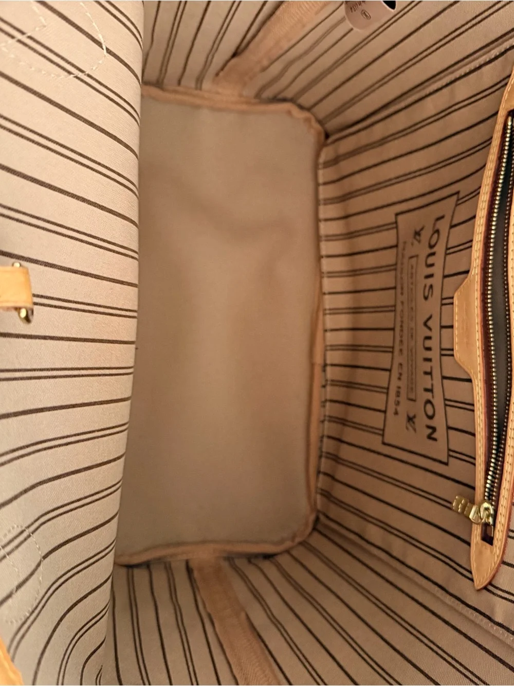 Louis Vuitton Monogram Canvas Tote with Tan Leather Trim